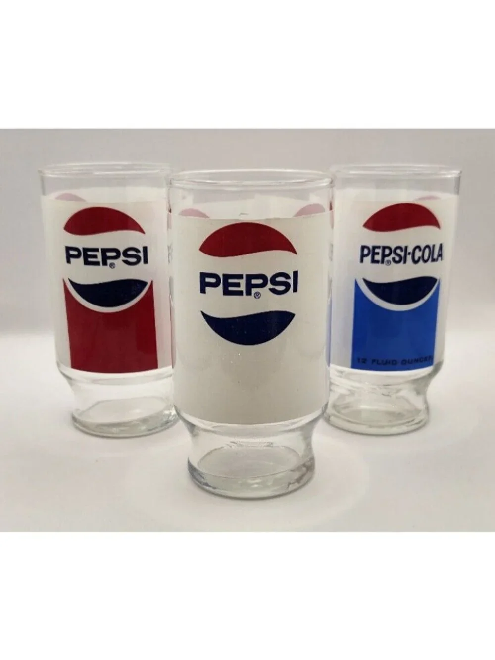 Pepsi Cola Soda Pop Vintage Drinking Glasses 5